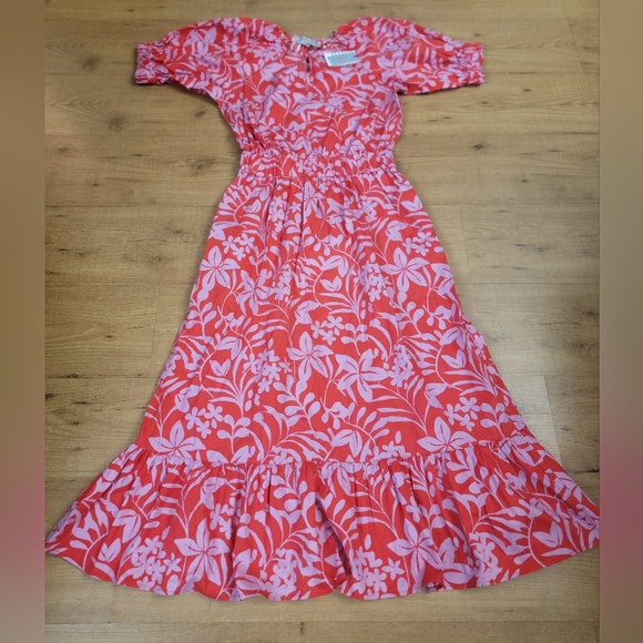 Voyageur by Mersea Hedy Tropical Floral Midi Dress - Picture 2 of 16